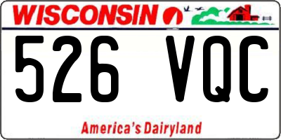 WI license plate 526VQC
