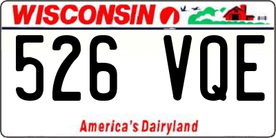WI license plate 526VQE