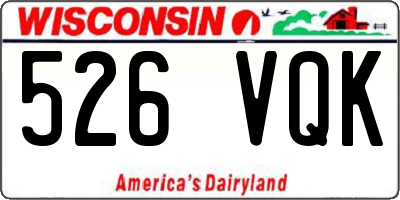 WI license plate 526VQK