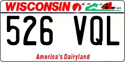 WI license plate 526VQL
