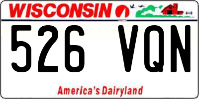 WI license plate 526VQN