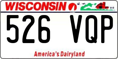 WI license plate 526VQP