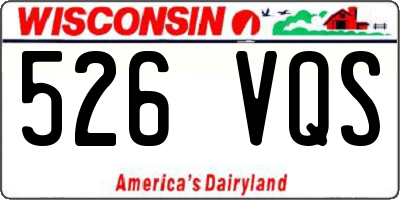 WI license plate 526VQS