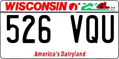 WI license plate 526VQU