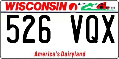 WI license plate 526VQX