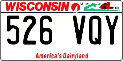 WI license plate 526VQY
