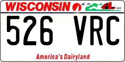 WI license plate 526VRC