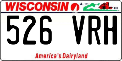 WI license plate 526VRH