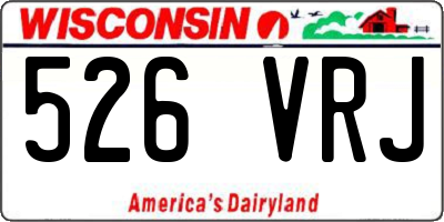 WI license plate 526VRJ