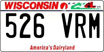 WI license plate 526VRM