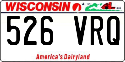 WI license plate 526VRQ