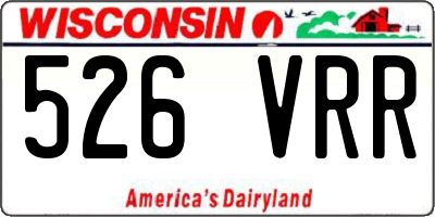 WI license plate 526VRR