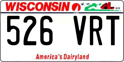 WI license plate 526VRT