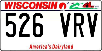 WI license plate 526VRV