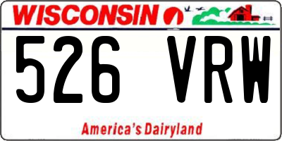 WI license plate 526VRW
