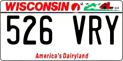 WI license plate 526VRY