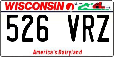 WI license plate 526VRZ