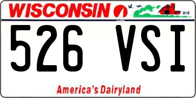 WI license plate 526VSI