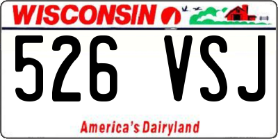WI license plate 526VSJ