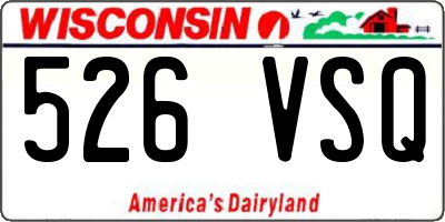 WI license plate 526VSQ