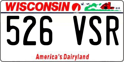 WI license plate 526VSR