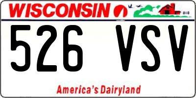 WI license plate 526VSV
