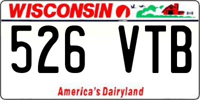 WI license plate 526VTB
