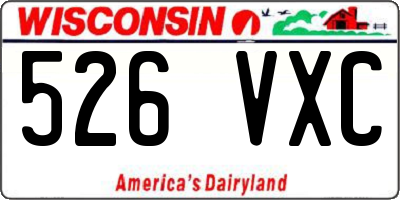 WI license plate 526VXC
