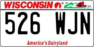 WI license plate 526WJN
