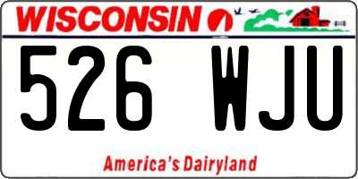 WI license plate 526WJU