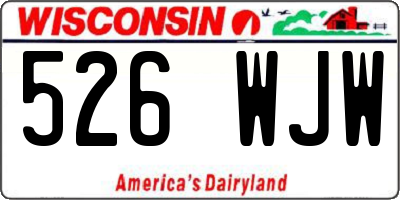 WI license plate 526WJW