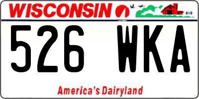 WI license plate 526WKA