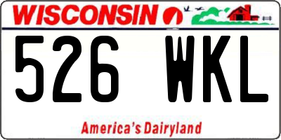 WI license plate 526WKL