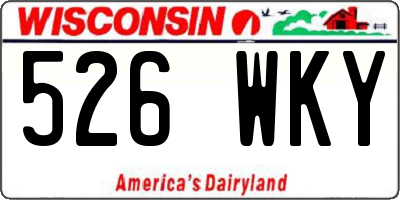 WI license plate 526WKY