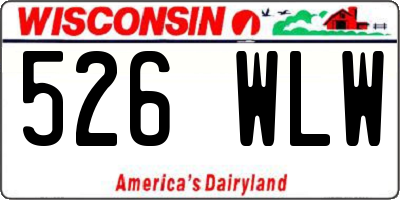 WI license plate 526WLW