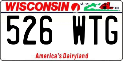 WI license plate 526WTG