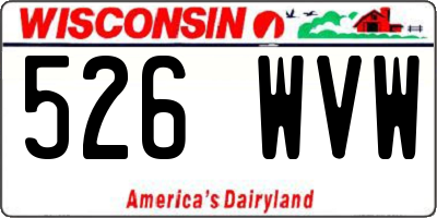 WI license plate 526WVW