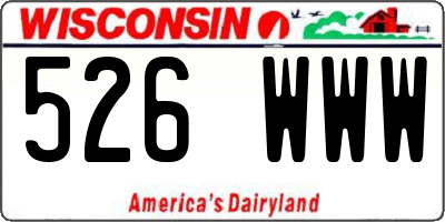 WI license plate 526WWW