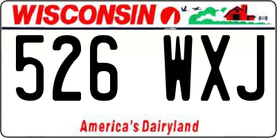 WI license plate 526WXJ