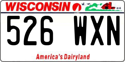 WI license plate 526WXN