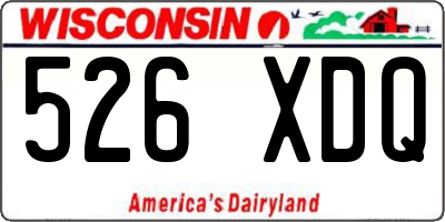WI license plate 526XDQ