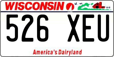 WI license plate 526XEU