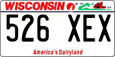 WI license plate 526XEX