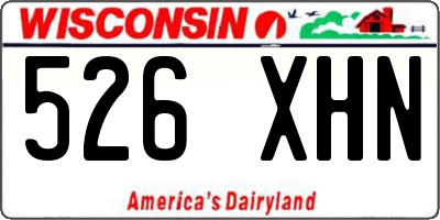 WI license plate 526XHN