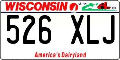 WI license plate 526XLJ