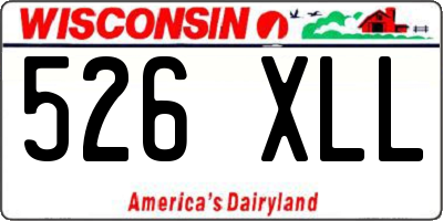 WI license plate 526XLL