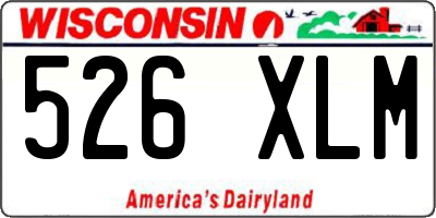 WI license plate 526XLM