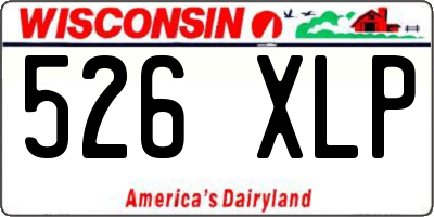 WI license plate 526XLP