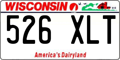 WI license plate 526XLT