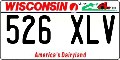 WI license plate 526XLV